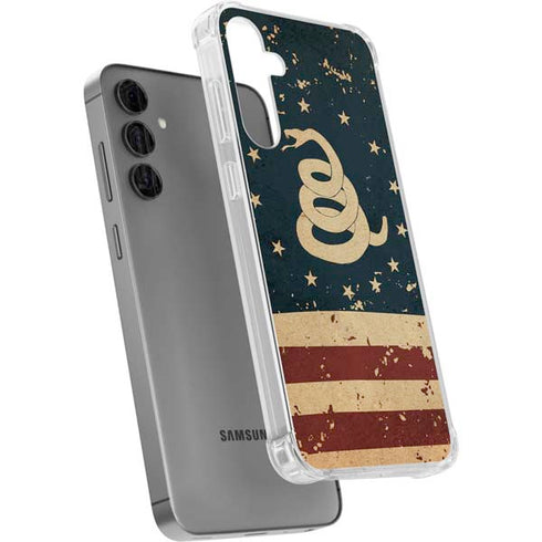 Dont Tread On Me American Flag Galaxy S24 Plus Clear Case